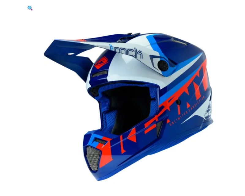 Casque Kenny Racing track focus blanc marine 1
