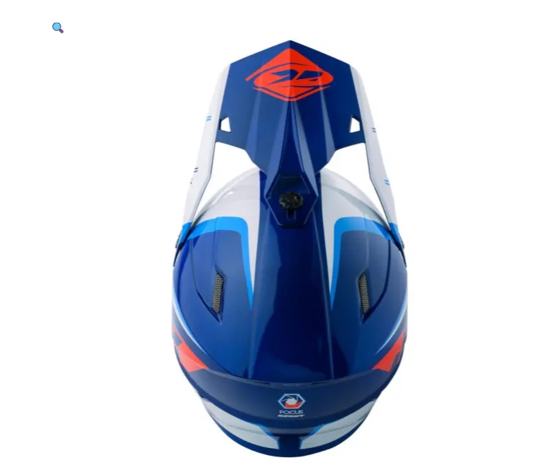 Casque Kenny Racing track focus blanc marine 3
